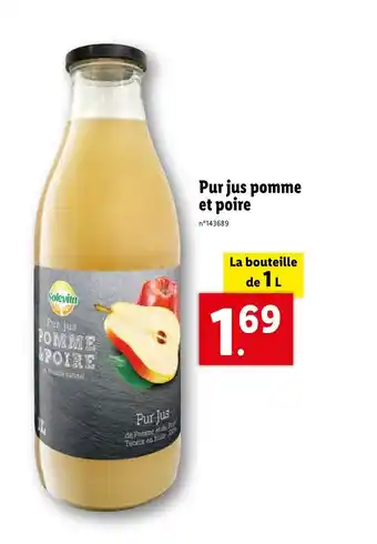 Lidl Pur jus pomme et poire offre