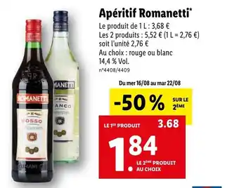 Lidl Apéritif Romanetti* offre