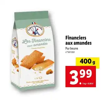 Lidl Financiers aux amandes offre