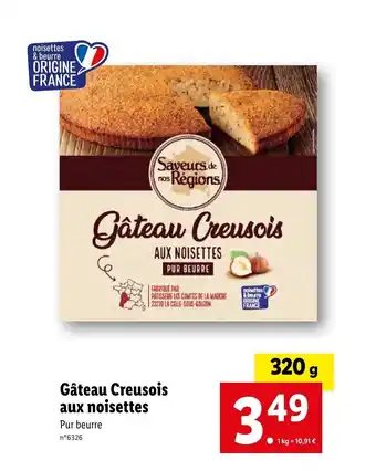 Lidl Gâteau Creusois aux noisettes offre