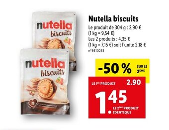 Lidl Nutella biscuits offre