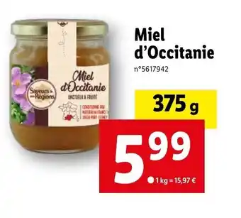 Lidl Miel d'Occitanie offre