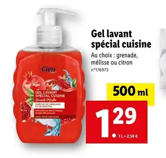 Lidl Gel lavant spécial cuisine offre