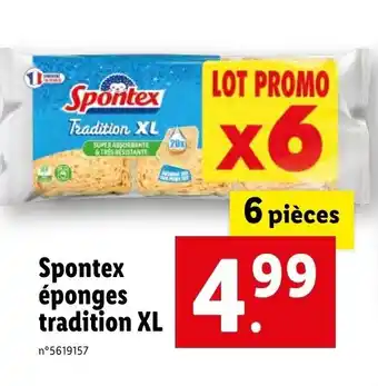Lidl Spontex éponges tradition XL offre