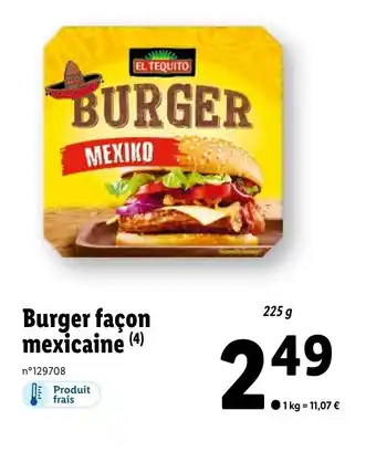 Lidl Burger façon mexicaine (4) offre