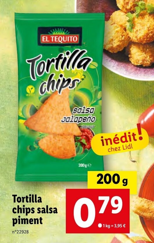 Promo Tortilla chips salsa piment chez Lidl