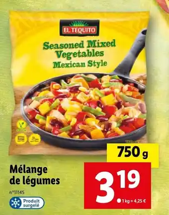 Lidl Mélange de légumes offre