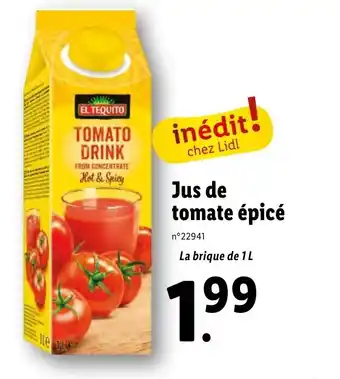 Jus de tomate épicé
