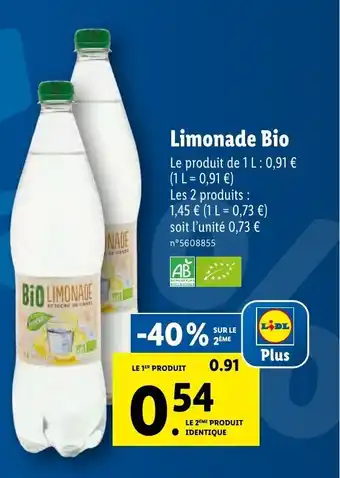 Lidl Limonade Bio offre