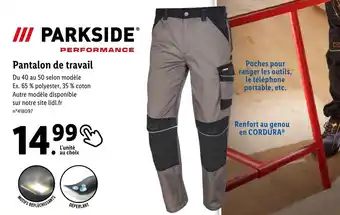 Lidl Pantalon de travail offre