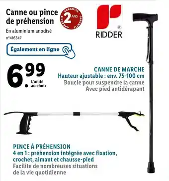 Lidl Canne ou pince de préhension offre