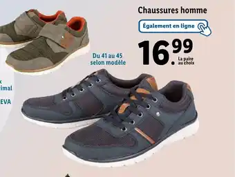 Lidl Chaussures homme offre