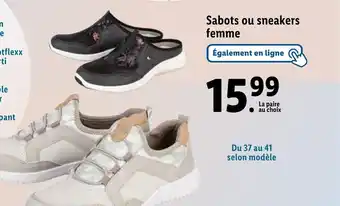 Lidl Sabots ou sneakers femme offre