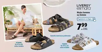Lidl Mules homme ou femme offre