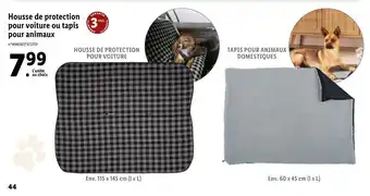 Lidl Housse de protection pour voiture ou tapis pour animaux offre