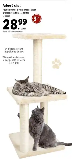 Lidl Arbre à chat offre