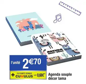 Agenda souple décor lama