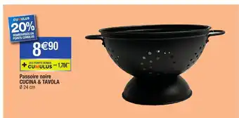 Passoire noire CUCINA & TAVOLA