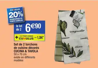 Migros Set de 2 torchons sde cuisine décorés offre
