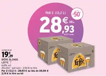 Intermarché Express BIÈRE BLONDE LEFFE offre