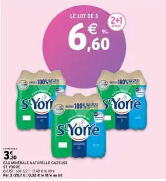 Intermarché Express EAU MINÉRALE NATURELLE GAZEUSE ST YORRE offre