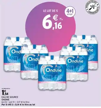 Intermarché Express EAU DE SOURCE ONDINE offre