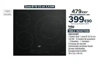 Proxi Confort TABLE INDUCTION offre