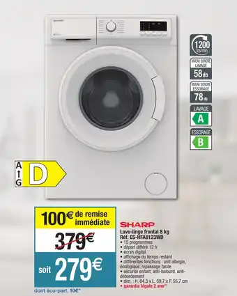 Migros Lave-linge frontal 8 kg offre