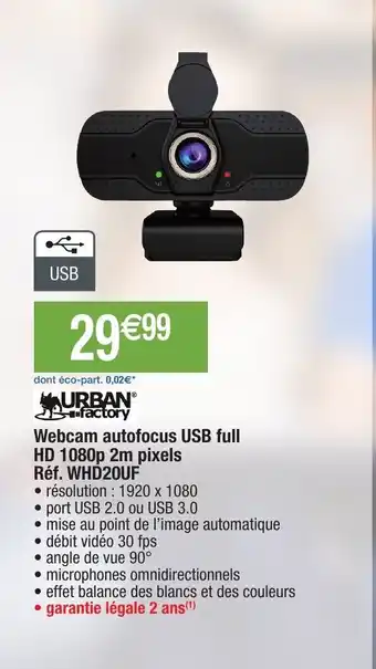 Webcan autofocus USB full
