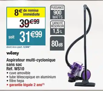 Migros Aspirateur multi-cyclonique sans sac offre
