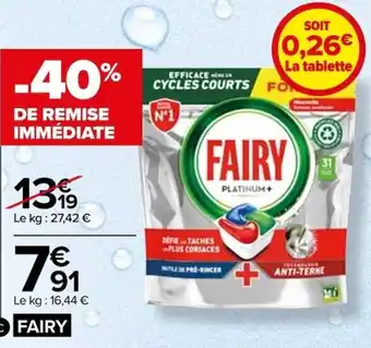 Carrefour Capsules lave-vaisselle Platinum + "Maxi format" offre