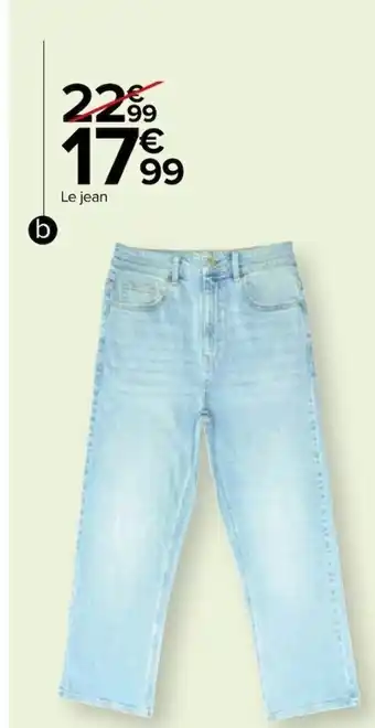 Carrefour Jean Mom Femme offre
