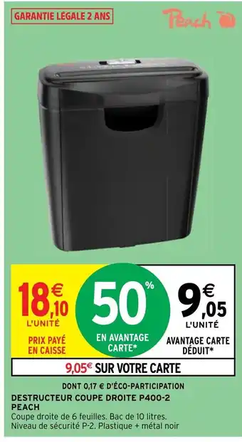 Intermarché Hyper DESTRUCTEUR COUPE DROITE P400-2 offre