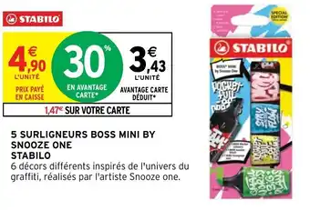 Intermarché Hyper 5 SURLIGNEURS BOSS MINI BY offre
