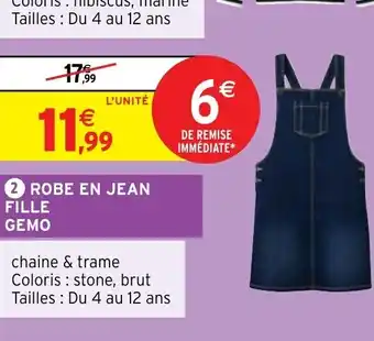 Intermarché Hyper ROBE EN JEAN FILLE offre