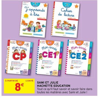 SAMI ET JULIE HACHETTE EDUCATION