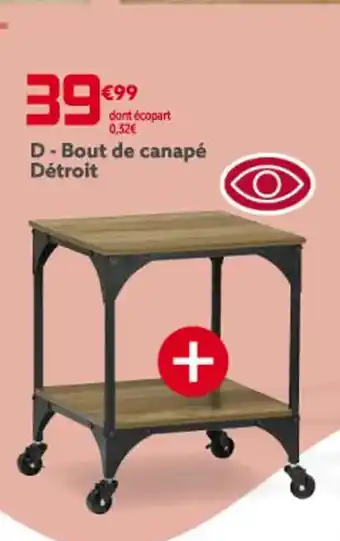 Gifi D- Bout de canapé Détroit offre