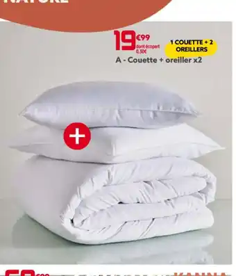 Gifi A - Couette + oreiller x2 offre