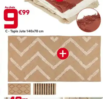 Gifi C-Tapis Jute 140x70 cm offre
