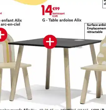 Gifi G - Table ardoise Alix offre