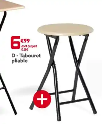 Gifi D-Tabouret pliable offre
