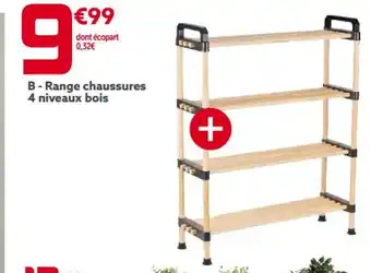 Gifi B-Range chaussures 4 niveaux bois offre