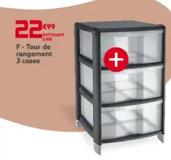 Gifi F - Tour de rangement 3 cases offre