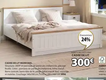 JYSK CADRE DE LIT MARKSKEL offre