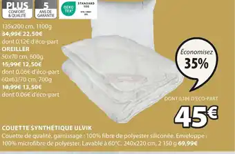 JYSK COUETTE SYNTHÉTIQUE ULVIK offre