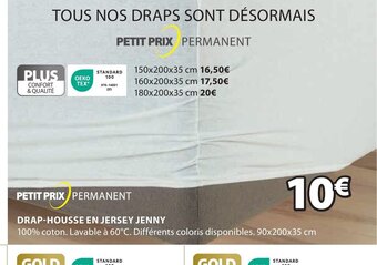 JYSK DRAP-HOUSSE EN JERSEY JENNY offre