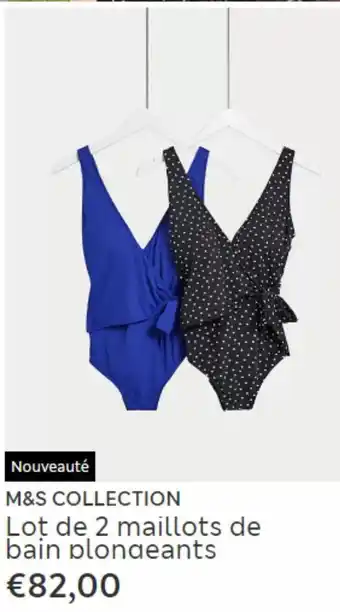 Lot de 2 maillots de bain plongeants