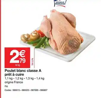 Promocash Poulet Blanc Classe A Prêt à Cuire offre