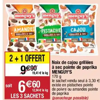 Migros Noix de cajou grillées à sec pointe de paprika offre