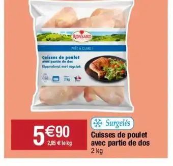 Cuisses de poulet aver partie de des Kippenbout met rugstuk